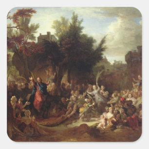 The Entry of Christ into Jerusalem, c.1720 Square Sticker