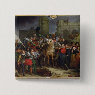 The Entry of Henri IV into Paris 15 Cm Square Badge