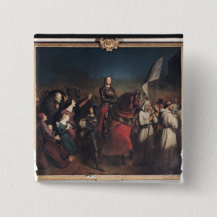 The Entry of Joan of Arc  into Orleans 15 Cm Square Badge