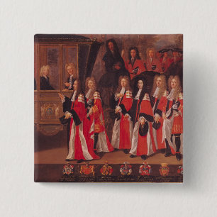 The Entry of Louis of France 15 Cm Square Badge