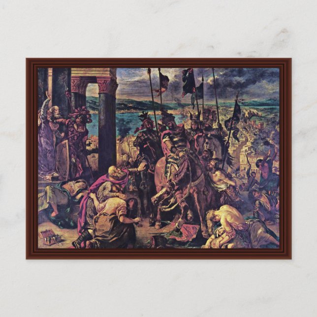 The Entry Of The Crusaders Into Constantinople Postcard (Front)