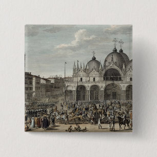 The entry of the French into Venice and the theft 15 Cm Square Badge
