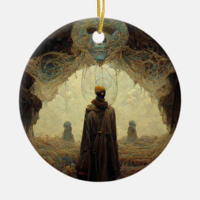 The Entryway Dark Fantasy Sci-Fi Ceramic Ornament (Front)