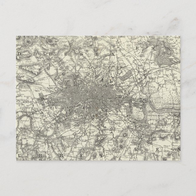 The Environs Of London Postcard (Front)