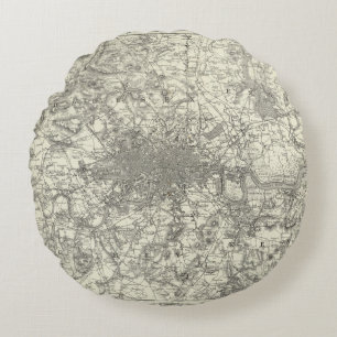 The Environs Of London Round Cushion