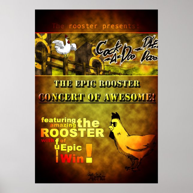 The Epic Roosters' Concert Poster (Front)