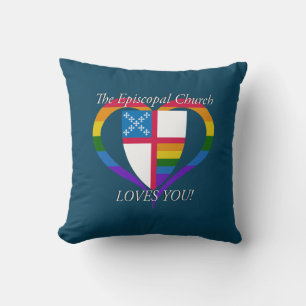 The Episcopal Church Loves You LGBTQ PRIDE Cushion