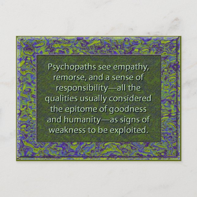 The Epitome of Goodness and Humanity Postcard (Front)