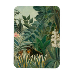 The Equatorial Jungle, 1909 (oil on canvas) Magnet
