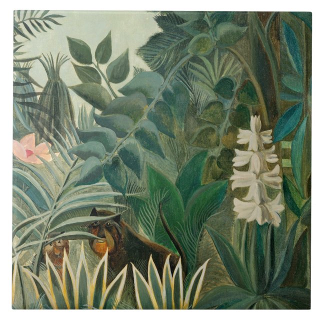 The Equatorial Jungle, 1909 (oil on canvas) Tile (Front)