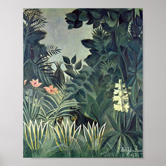 The Equatorial Jungle by Henri Rousseau Poster (Front)