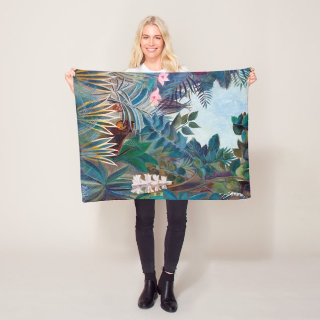 The Equatorial Jungle, Rousseau Fleece Blanket (In Situ)