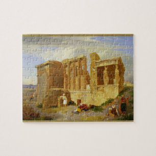 The Erechtheum, Athens, with Figures in the Foregr Jigsaw Puzzle