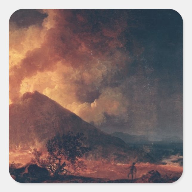 The Eruption of Mount Vesuvius in 1771 Square Sticker (Front)