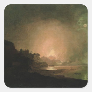 The Eruption of Mount Vesuvius Square Sticker
