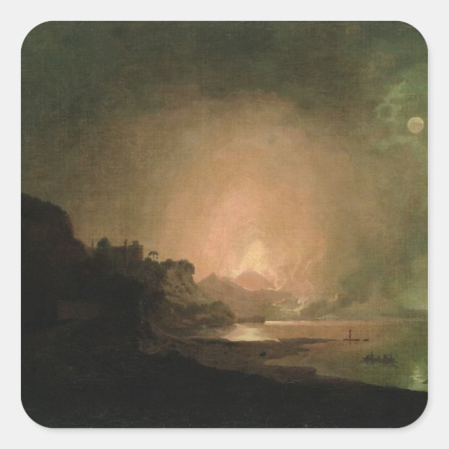 The Eruption of Mount Vesuvius Square Sticker (Front)
