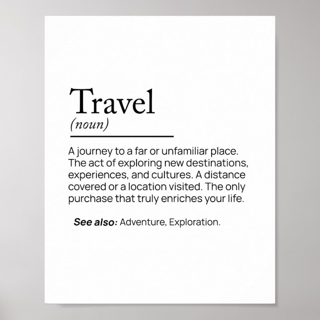 The Essence of Travel Poster (Front)