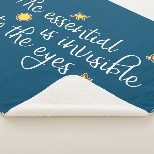The essential is invisible to the eyes sherpa blanket (3/4)