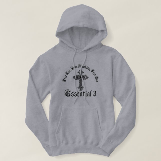 The Essentials 3 Collection Love and Fear Hoodie (Design Front)