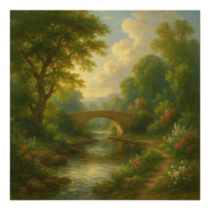 The Eternal Arch: Romantic Twilight Over the River Photo Print
