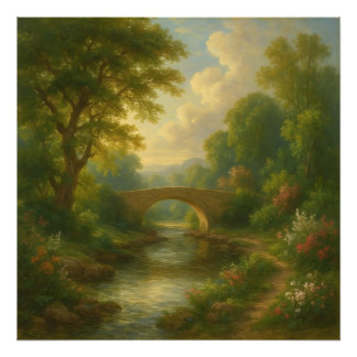 The Eternal Arch: Romantic Twilight Over the River Photo Print