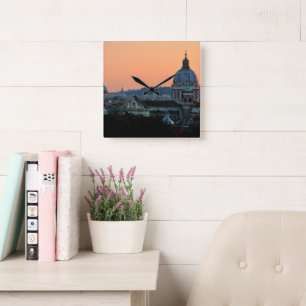 The Eternal Beauty of Rome Square Wall Clock
