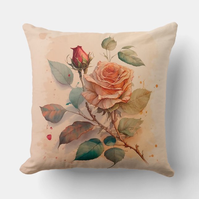 The Eternal Beauty of Roses Pillow (Front)