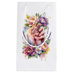 The Eternal Bond: A Mother’s Gentle Grasp Small Gift Bag