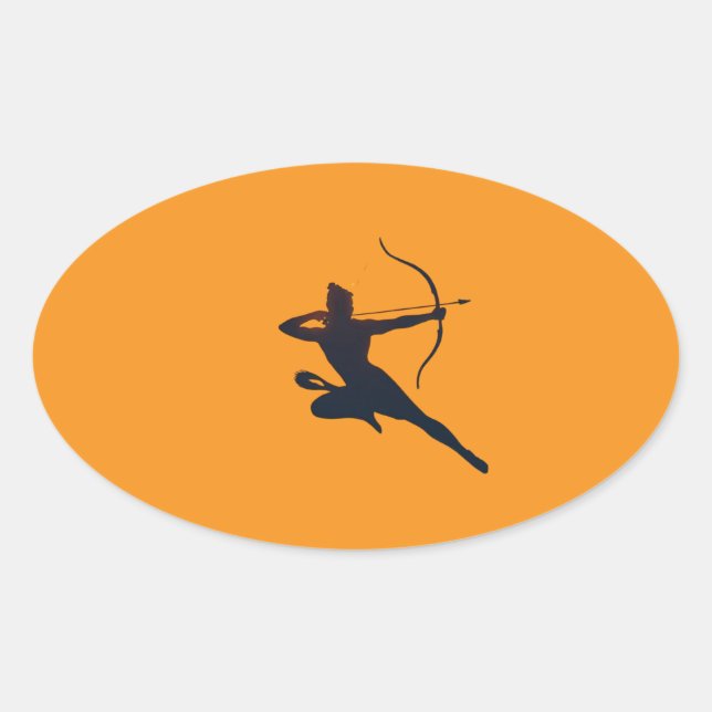 The Eternal Glow of Dussehra – Shree Ram Oval Sticker (Front)