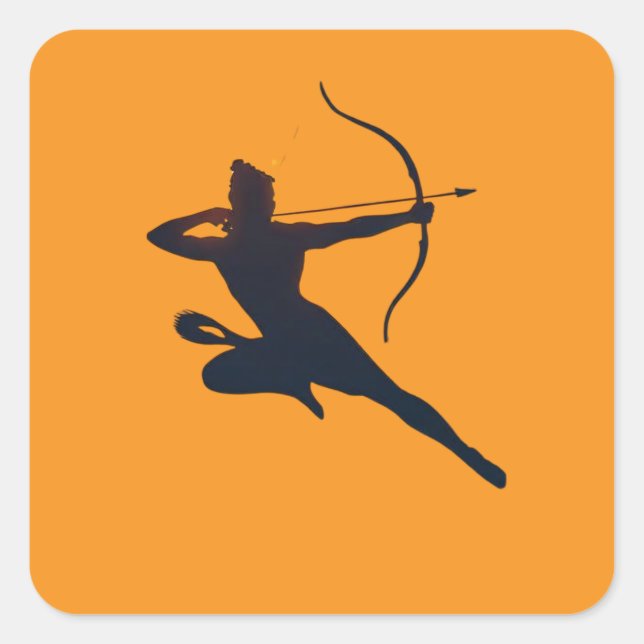 The Eternal Glow of Dussehra – Shree Ram Square Sticker (Front)