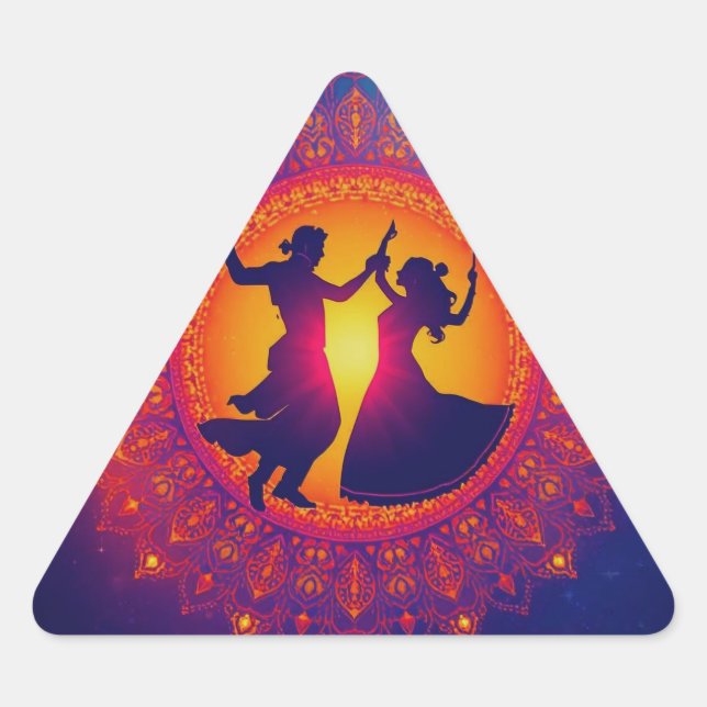 The Eternal Rhythm of Shakti Triangle Sticker (Front)