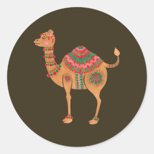 The Ethnic Camel Classic Round Sticker