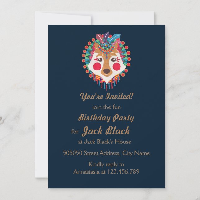 The Ethnic Wolf Invitation (Front)