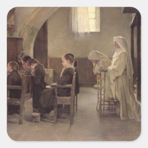 The Eve of the First Communion, before 1890 Square Sticker