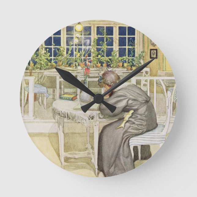 The Evening Before the Journey to England - Study Round Clock (Front)