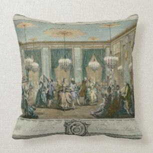 The Evening Dress Ball at the House of Monsieur Vi Cushion