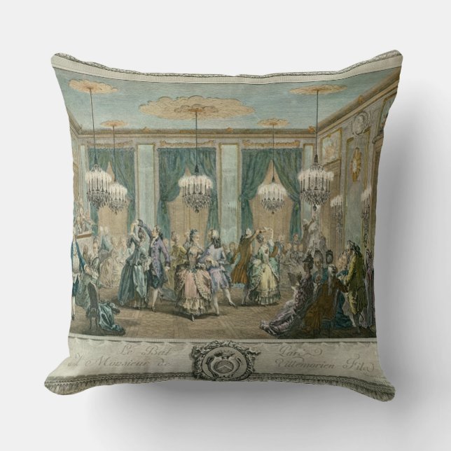 The Evening Dress Ball at the House of Monsieur Vi Cushion (Front)