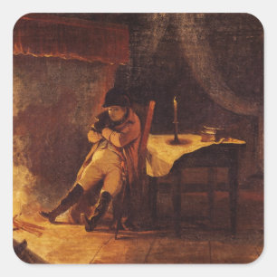 The Evening of the Battle of Champaubert, 1814 Square Sticker