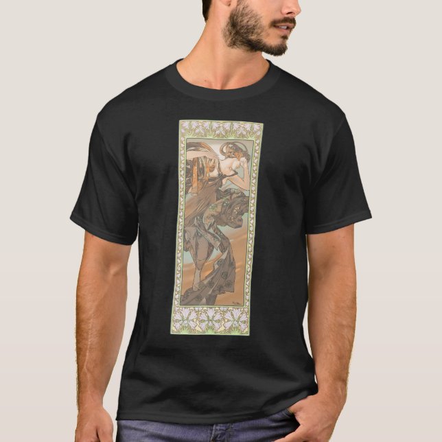 The Evening Star By Alphonse Mucha. High T-Shirt (Front)