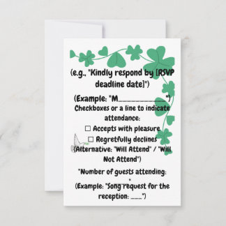 "The Evergreen Elegance" RSVP Card