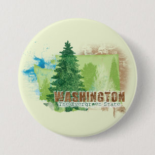 The Evergreen State 7.5 Cm Round Badge