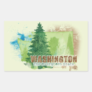 The Evergreen State Rectangular Sticker