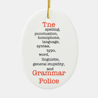 The Everything Police Ceramic Tree Decoration