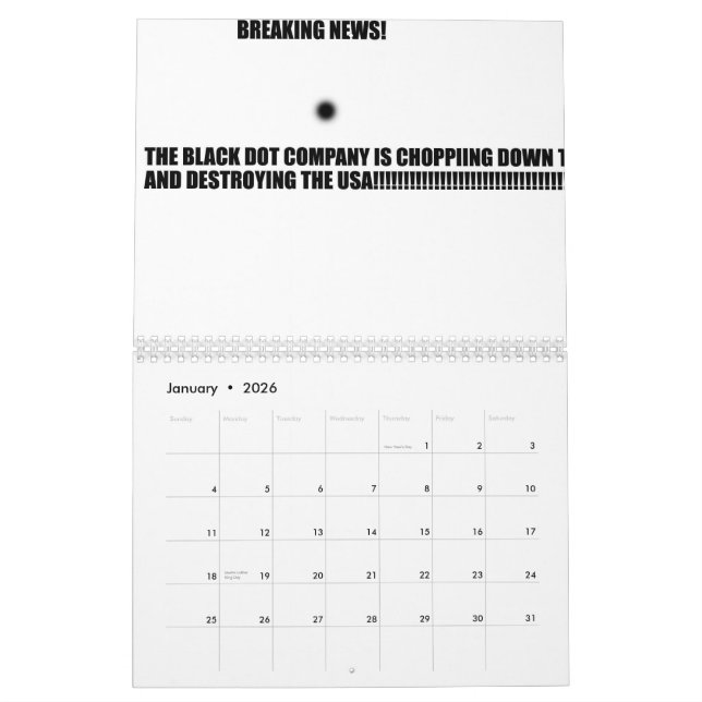 The Evil Black Dot Calendar (Jan 2026)