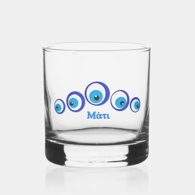 The Evil Eye Whiskey Glass (Front)