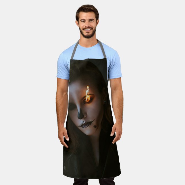 The Evil One All-Over Print Apron, Large Apron (Worn)