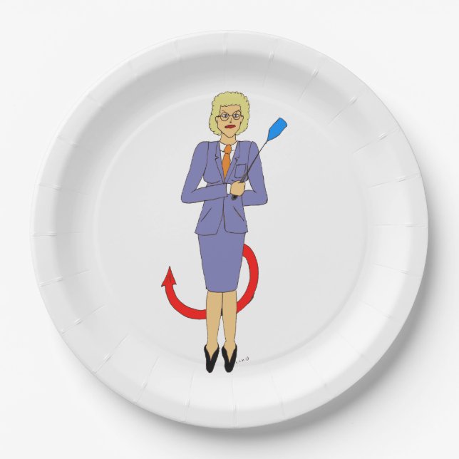 The Evil Teacher    Paper Plate (Front)