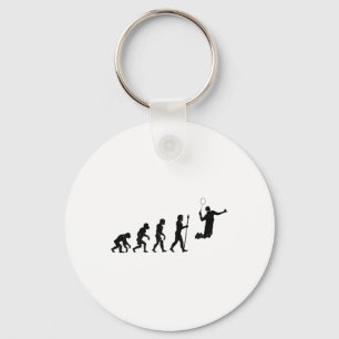 The Evolution Of A Badminton Player - Funny Key Ring