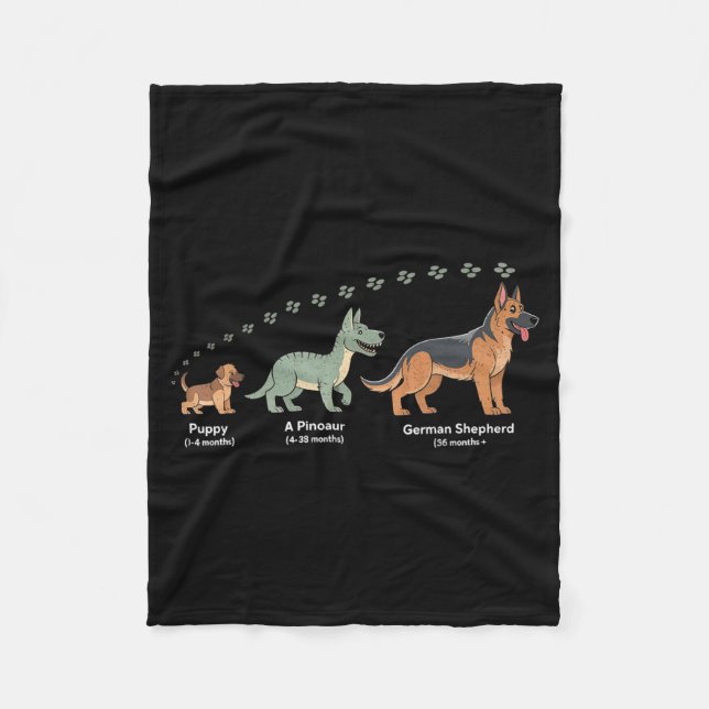 The Evolution Of A German Shepherd - Dog Owner Pet Fleece Blanket (Front)