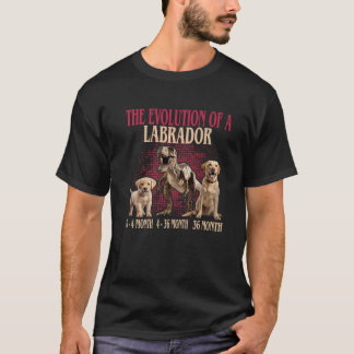 The Evolution Of A Labrador Dog Cute Puppy T Rex D T-Shirt